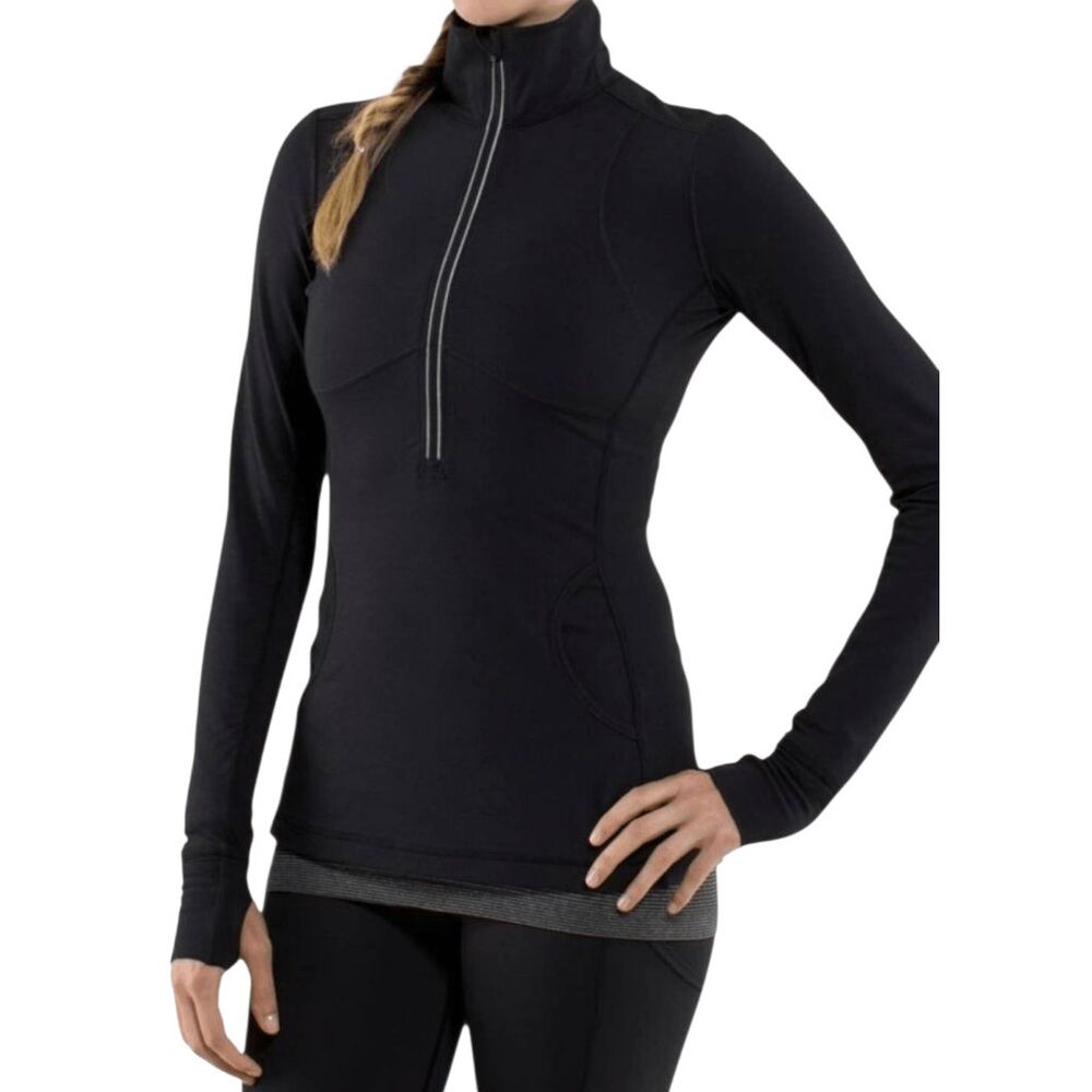 LULULEMON Star Runner Pullover Hyper Stripe Black/Black Size 6